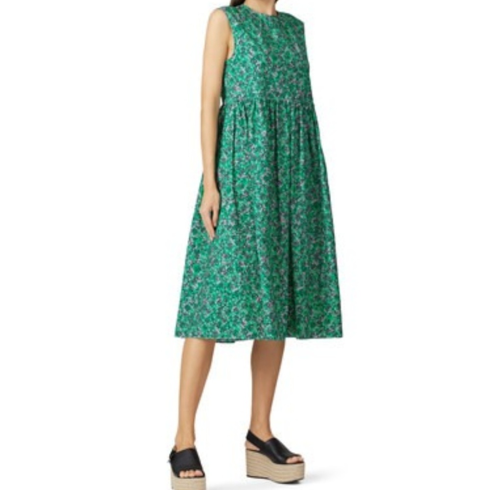 Marni Green Floral Shift Dress Size 40